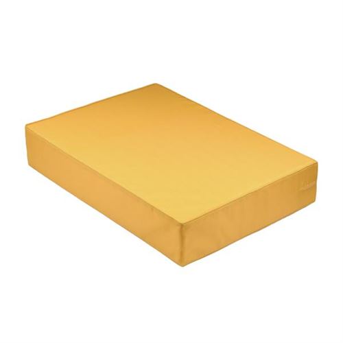 Matelas pour palette en mousse, Déhoussable, Imperméable, Moutarde, 120x80x10cm, 100% Polyester