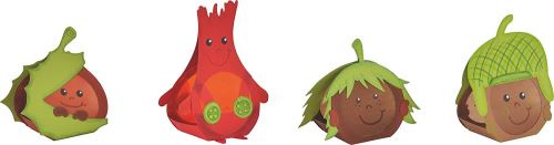 HABA Education 069521 Mini lumièresAutumn Fruit, 4 pièces