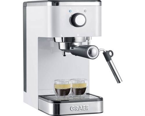 Graef Young ES401 - Machine à café avec buse vapeur Cappuccino - 15 bar - blanc