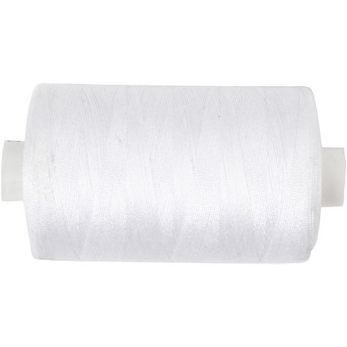 Creotime fil à coudre polyester blanc 1000 mètres