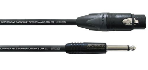 Cordial Câble Audio Xlr Femelle/Jack Mono 10 M Câbles Pour Microphones