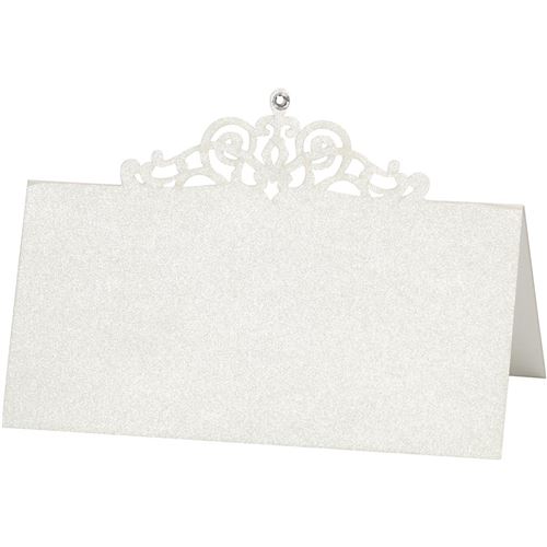 Happy Moments cartons de table 11x5 cm blanc 10 pièces