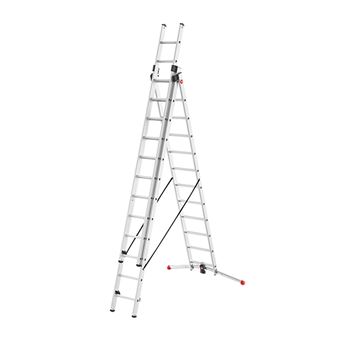 Echelle coulissante à main 2 plans 2x9 échelons 5m15 en aluminium