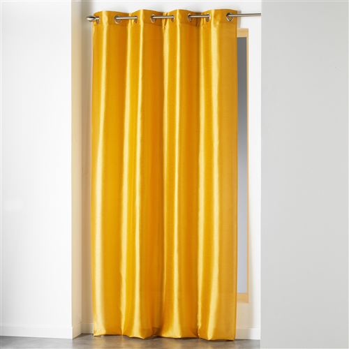 Rideau a oeillets 140 x 240 cm shantung uni shana Moutarde