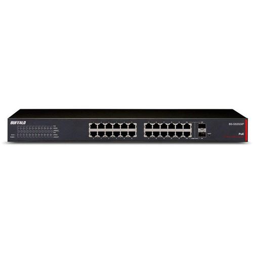 buffalo technology business switch l2 giga smart poe 24 ports noir