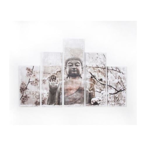 ART FOR THE HOME Set de 5 toiles imprimées Harmonie Boudha - 150x100 cm