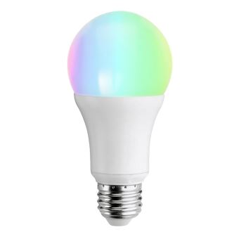 RGBW Lampe LED Contrôle de la lumière Night à la maison Compatible avec Ale Ampoule intelligente sans fil de Wi-Fi E27 7W Dimmable sans fil Smartphone contrôlé Lumière du jour changeante multicolore 