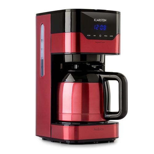 Cafetière - Klarstein Arabica - Filtre Permanent - Pour 12 Tasses - Inox Rouge