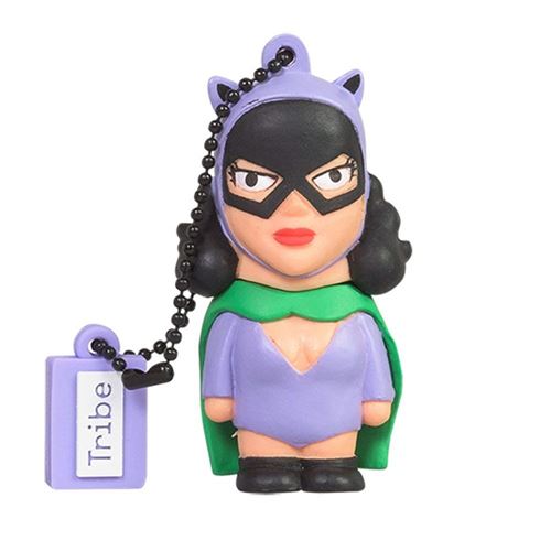  Tribe Warner Bros DC Comics Cat Woman Cl&eacute; USB 8 Go Fantaisie Pendrive USB Flash Drive 2.0 Originale Stockage Memoire, Idee Cadeau Figurine 3D, Stockage USB en PVC avec Porte-Cl&eacute;s