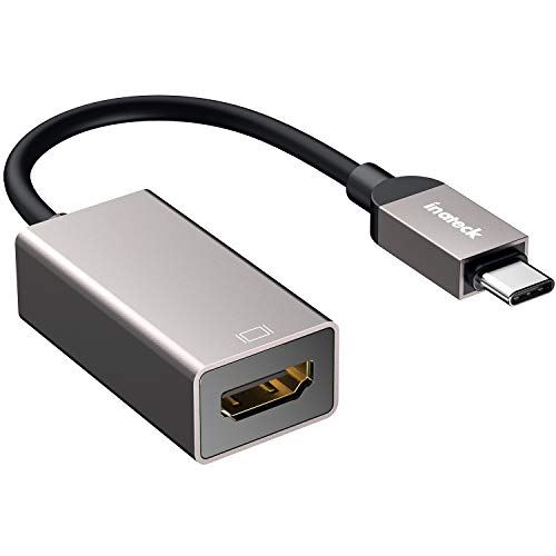 Inateck HDMI Adaptateur USB C vers HDMI en Aluminium, Connecteur Type C Mâle vers HDMI(4K/60HZ) Femelle pour Nouveau MacBook 2016, C