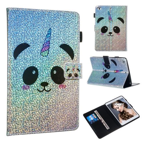 Etui en PU réfléchissant Panda avec support pour votre Apple iPad Mini 4/3/2/1/Mini 9.7 (2019)