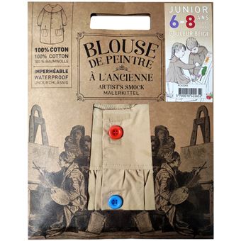 Blouse de peinture Oz International Junior 6 - 8 ans Beige