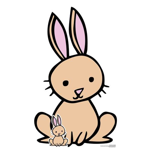 Figurine en carton Lapin mignon Farmyard animaux 85 cm