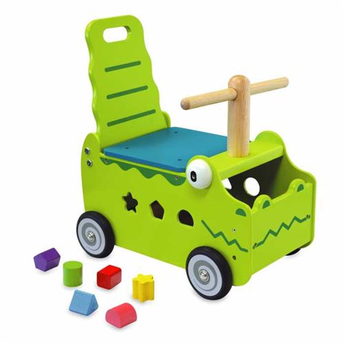 Porteur trieur en bois multifonctions Crocodile