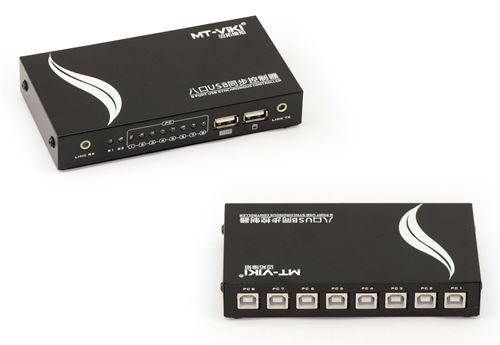 KM SYNCHRONIZER USB - 8 PORTS - Avec CORDON 1 clavier + 1 souris partagés en même temps sur 8 PC !