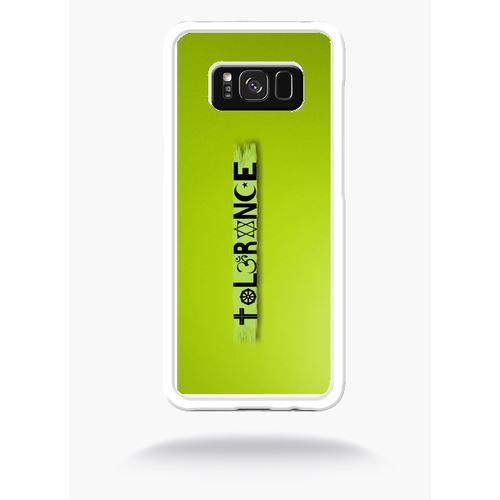 Coque Tolérance Paix Religion Compatible Samsung S8+ Bord Transparent