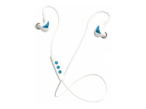 Mixx Audio Mixx Memory Fit 2 - In-ear hoofdtelefoons met micro - inwendig - Bluetooth - draadloos - ruisisolatie - wit