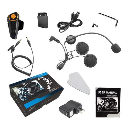 11€09 sur 1000m Casque de moto étanche sans fil Bluetooth 3.0 Intercom  casque FM US - Ecouteurs - Achat & prix