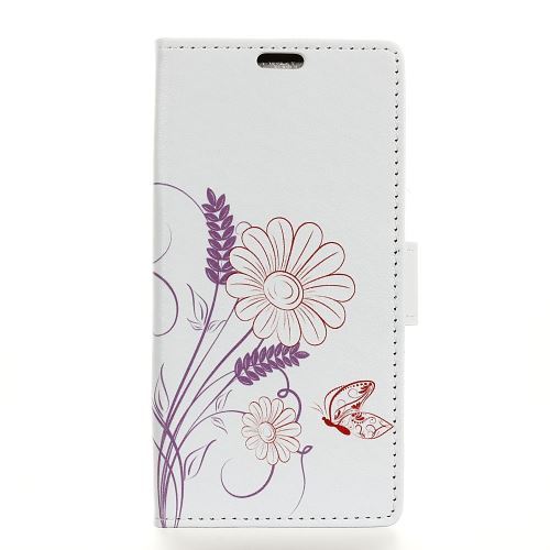 Etui en PU impression de motifs avec support papillon et fleur pour Samsung Galaxy S10