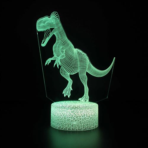 Stack - Veilleuse Enfant 3D Dinosaure - Tactile - Télécommande - 7 Couleurs - Image 2