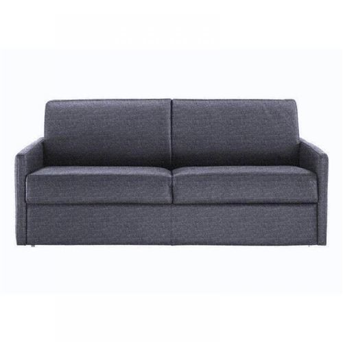 Canapé lit rapido SUN ELITE tweed graphite sommier lattes 140cm assises et matelas mémoire de forme