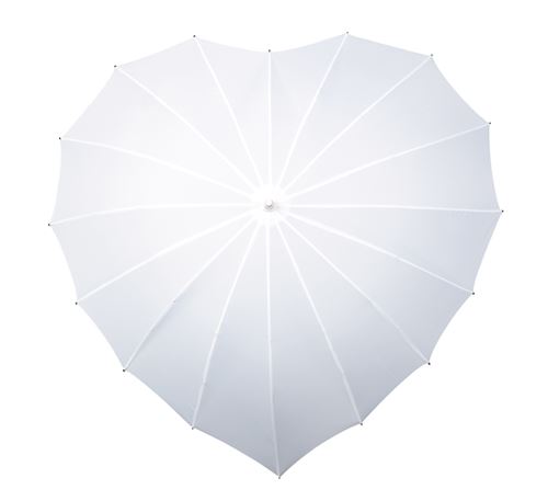 Impliva parapluie en forme de coeur ouverture main 110 cm blanc