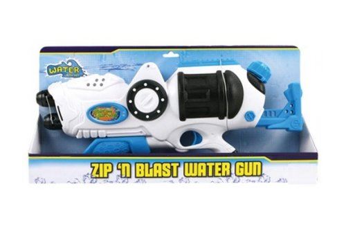 Pistolet à eau 2 jets turbo pression pompe 48 cm  coloris aléatoire - jeu plein air