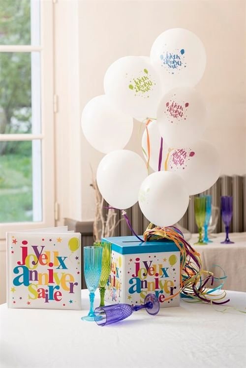 Ballon Fete Joyeux Anniversaire Blanc Avec Motif Multicolore X8 Ref 5226 Article De Fete Achat Prix Fnac Ballon Fete Joyeux Anniversaire Blanc Avec Motif Multicolore X8 Ref 5226 Article De Fete Achat Prix Fnac
