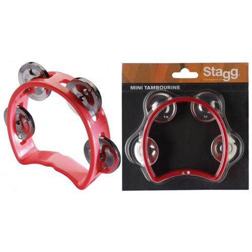STAGG MINI TAMBOURIN 4 CYMB ROUGE