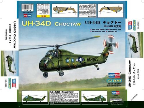 HOBBY BOSS  87222 American UH-34D Choctaw Kit de mod&eacute;lisation Gris