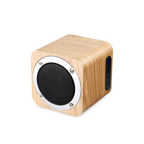 Mini Haut-Parleur Bluetooth Design Vintage (Brun Clair)