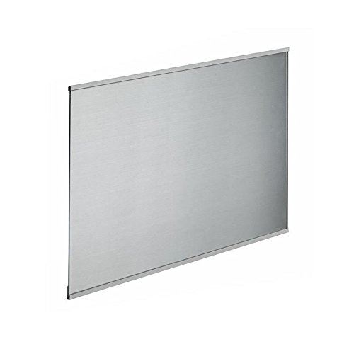 Fond de hotte en verre de 5mm d'épaisseur style inox - 90x70cm