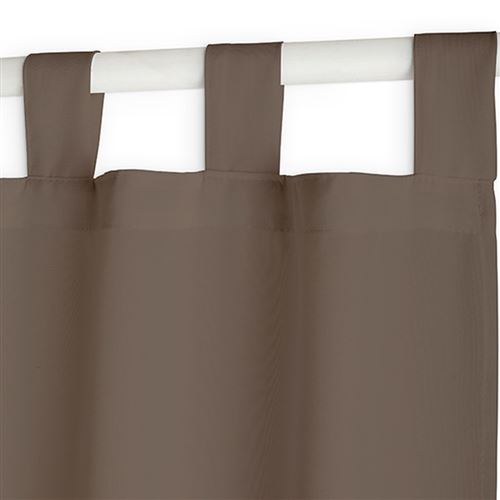 Today rideau à pattes polyester, classique bronze 140 x 260