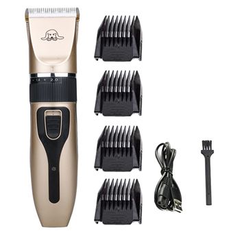 Tondeuse à cheveux Sans fil Faible bruit Rechargeable Électrique pour chien-Or - 1