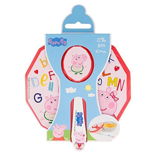 Bol avec couvercle et cuillère Peppa Pig Letters