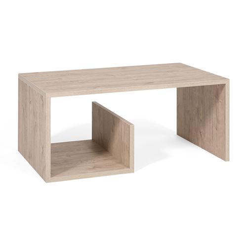 Mobilifiver Table basse, Snake, Chêne naturel, 80 x 50 x 35 cm, Mélaminé, Made in Italy