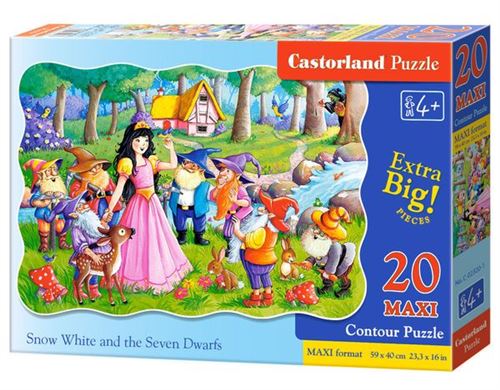 Snow White And The Seven Dwarfs,puzzle 20 Teile Maxi- Castorland