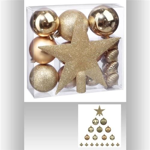 Kit boules de Noël - Or