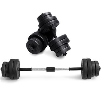 GIANTEX Kit Haltères Musculation 2 en 1 avec Disques Poids Ajustable 30KG  Poignée Confortable pour Fitness Musculation Formation - Poids musculation  - Achat & prix