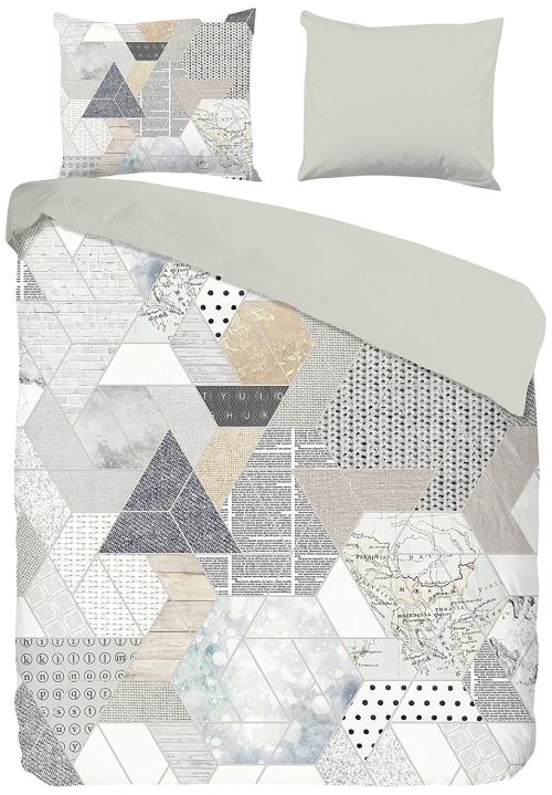 Good Morning Parure de Couette, Coton, Gris, 200x140x1 cm