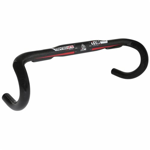 Cintre route itm r triango wing alu-carbone profil aile 31,8 l 44 exterieur deco rouge-blanc