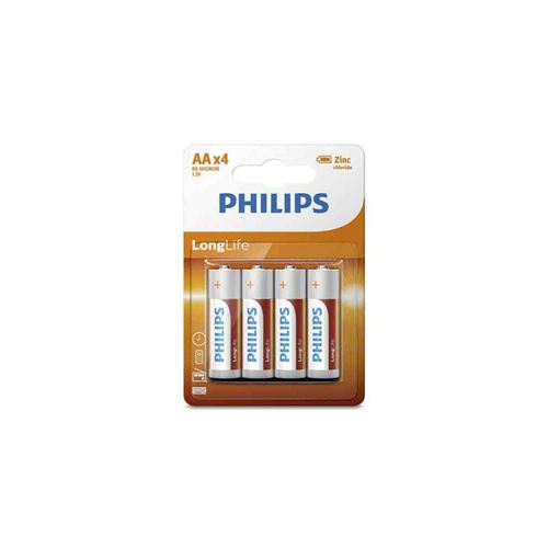 Philips LongLife R6L4B - batterij - AA - Koolstofzink x 4