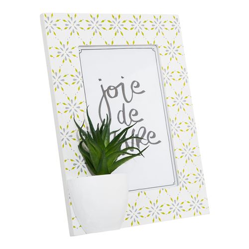 Cadre photo tropical Cactus - Blanc