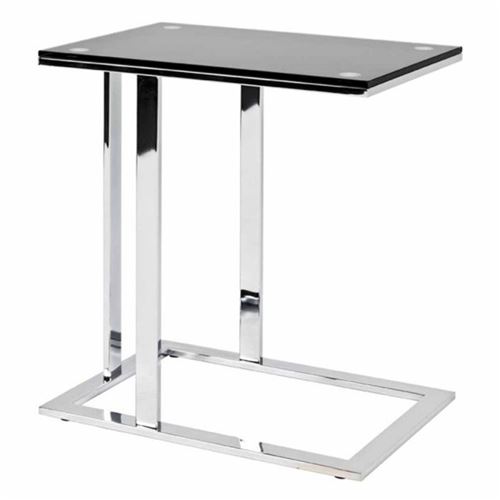 Haku M&ouml;bel Table Basse, M&eacute;tal, Noir Chrom&eacute;, L 54 X P 37 X H 58 cm