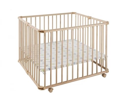Geuther Parc LUCILEE pliage vertical 74 x 97 x 70 cm Cadre Naturel Decor Etoiles