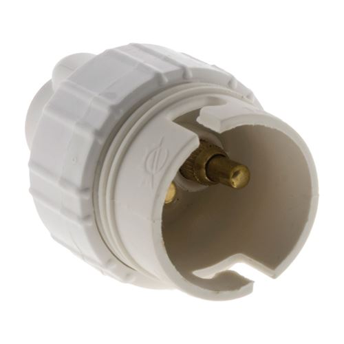 Zenitech Blanc - 3 Douilles B22 En Nylon Avec 1 Bague