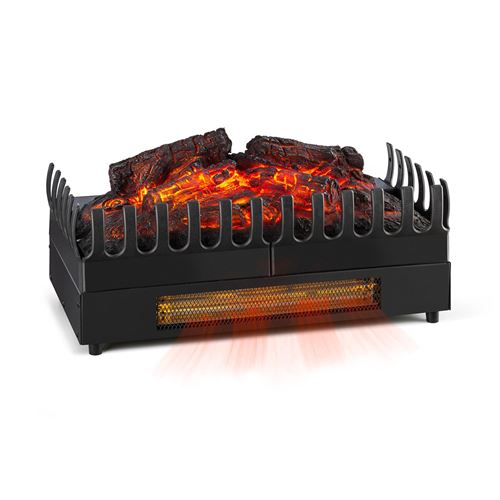 Klarstein Kamini FX Insert de cheminée électrique avec éclairage halogène - Chauffage 1000W / 2000W