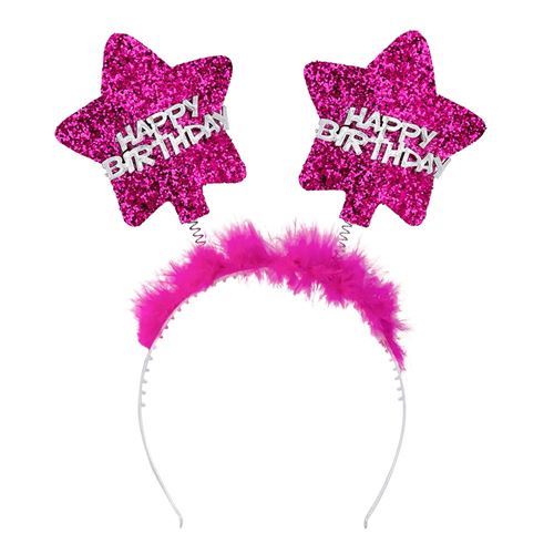 serre-tête star happy birthday coloré - Coloris : Jaune76301