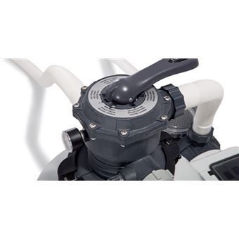 Filtre à sable 8m³h pour piscine jusqu à 56m³ Intex Blanc
