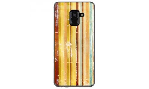 Coque souple pour Samsung Galaxy A8 2018 avec impression Motifs bandes effets vintages 1